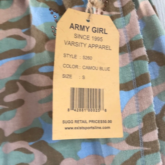 Army Girl Blue Camo Pants Varsity Apparel NWT L - Picture 4 of 11